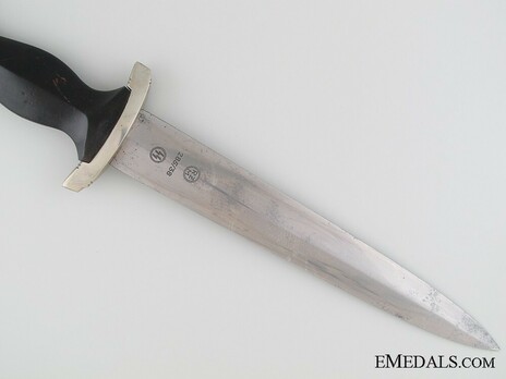 Allgemeine SS M33 RZM Marked Service Dagger (by Unknown Maker 285) Reverse Blade Detail