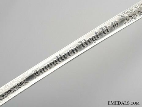 German Army Cavalry Regiment No. 18 EM Saber Blade Detail