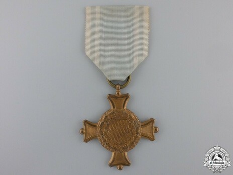 Military Long Service Decoration, II Class Cross (in bronze) Reverse