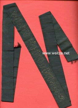 Kriegsmarine Segelschulschiff Niobe Cap Tally Ribbon Reverse