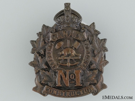 1st Construction Battalion Other Ranks Cap Badge Obverse