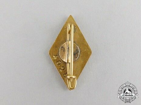 Golden HJ Honour Badge Reverse