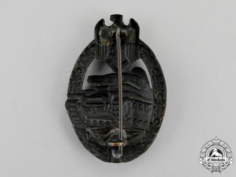 Panzer Assault Badge, in Bronze, by W. Deumer Reverse