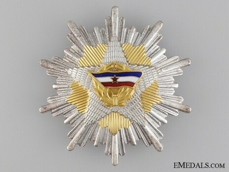 Order of the Yugoslav Flag, I Class Breast Star Obverse