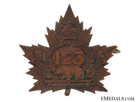 125th Infantry Battalion Other Ranks Cap Badge Obverse