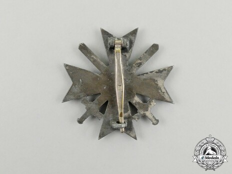 War Merit Cross I Class with Swords, by Steinhauer & Lück (zinc) Reverse