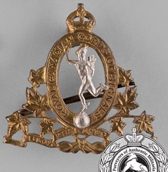Royal Canadian Corps of Signals Other Ranks Cap Badge Obverse