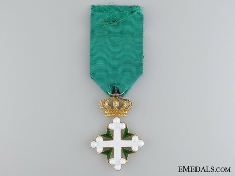 Order of St Maurice and St. Lazarus, Officer's Cross (with crown) Obverse