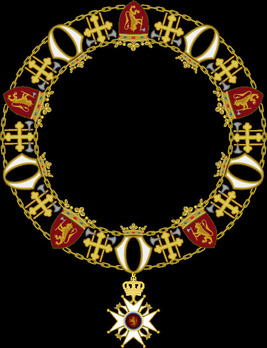 Order of St. Olav, Collar, Civil Division (1906) Obverse