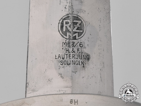 SA Standard Service Dagger by Lauterjung (H. & F.; RZM & maker marked) Maker Mark