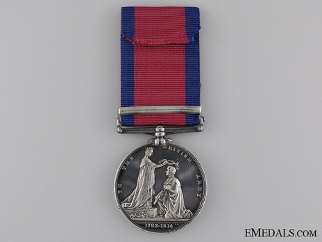 Silver Medal (with "CORUNNA" clasp) Reverse