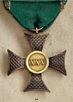 Military Long Service Decoration, Cross for 25 Years Reverse