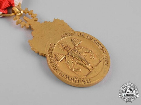 Combat Veteran's Medal (French made) Reverse