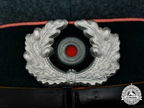 German Army Armoured NCO/EM's Visor Cap Wreath & Cockade Detail