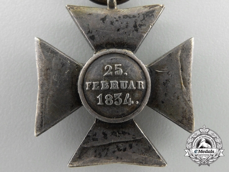 Long Service Cross, in Silver for 10 Years Reverse