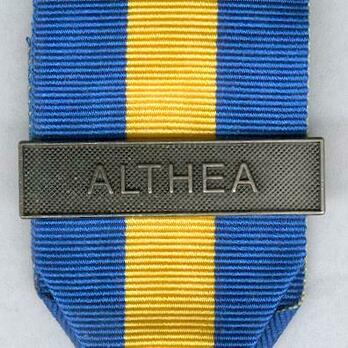 Silver Medal (with "ALTHEA" clasp) Clasp