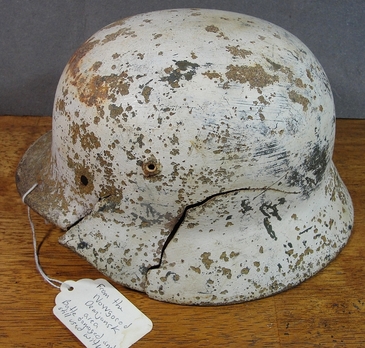 German Army Steel Helmet M35 (Painted Winter Camouflage version) Back