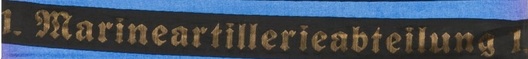 Kriegsmarine 1. Marineartillerieabteilung Cap Tally Ribbon Obverse