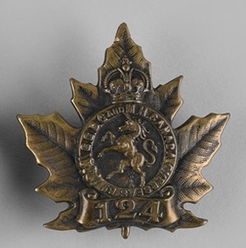 124th Infantry Battalion Other Ranks Cap Badge Obverse