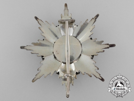 Royal House Order of Hohenzollern, Military Division, Grand Commander Breast Star (in silver gilt) Reverse