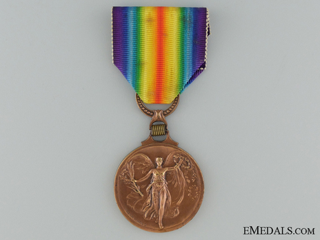 WWI Victory Medal (stamped "HENRY NOCQ" on engraving) Obverse