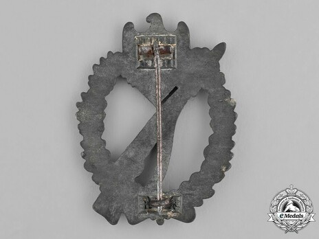 Infantry Assault Badge, by Brüder Schneider (in silver) Reverse