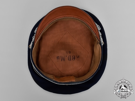 Reichsbahn Bahnpolizei/Bahnschutz Oberzugführer Visor Cap (Blue version) Interior