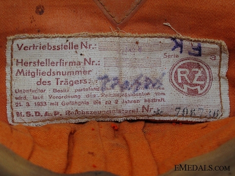 NSDAP Ortsgruppenleitung Visor Cap M34 RZM Tag