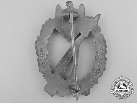 Infantry Assault Badge, by E. L. Müller (in silver) Reverse