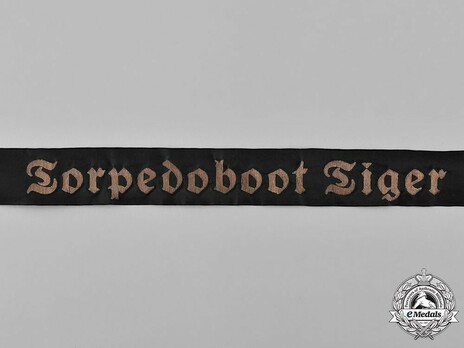 Kriegsmarine Torpedoboot Tiger Cap Tally Ribbon Obverse