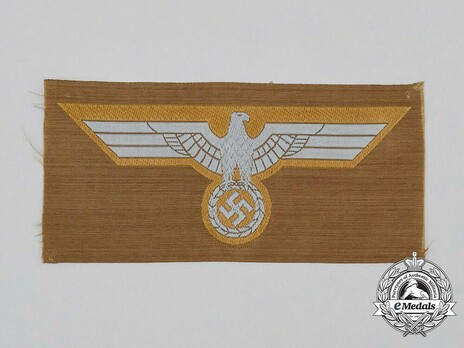 German Army Tropical NCO/EM's Breast Eagle (Rectangular Backing) Obverse