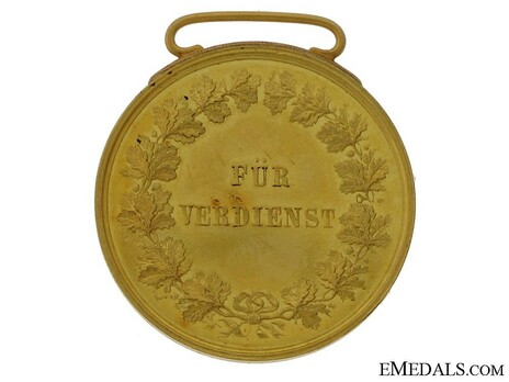 Civil Merit Medal in Gold, Small, Type VI (1882-1908) Reverse