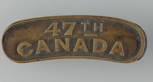 47th Infantry Battalion Other Ranks Shoulder Title Obverse