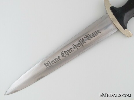 Allgemeine SS M33 Early Pre-RZM Mark Service Dagger (by Robert Klaas) Obverse Blade Detail