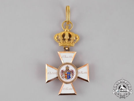 House Order of Duke Peter Friedrich Ludwig, Civil Division, Grand Commander (with crown, in gold) Reverse