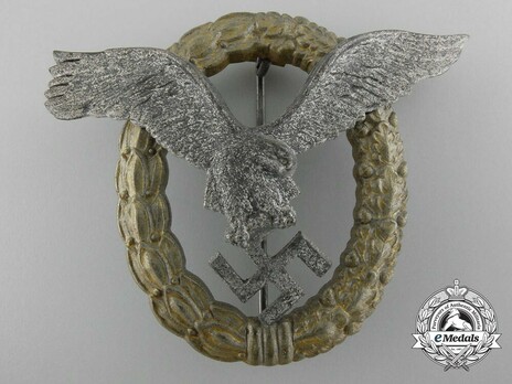 Combined Pilot/Observer Badge (2nd Model) (in zinc) Obverse