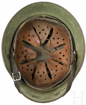 German Army Steel Helmet M35 (Painted Camouflage version) Interior