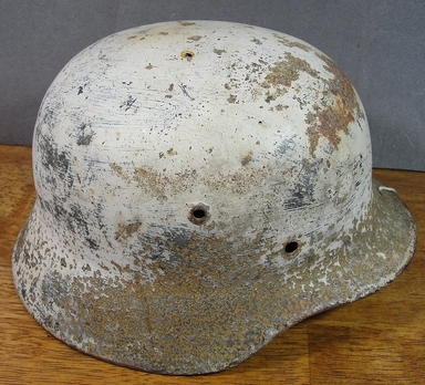 German Army Steel Helmet M35 (Painted Winter Camouflage version) Right Side