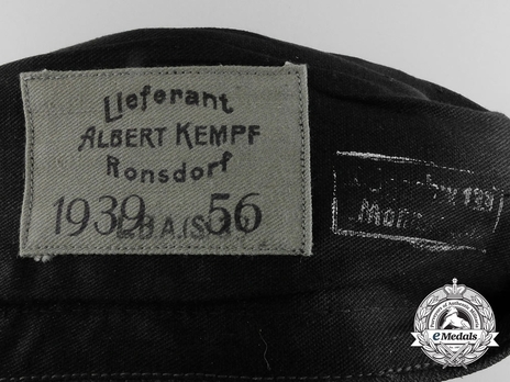 Luftwaffe NCO/EM Ranks Black Field Cap Maker Mark