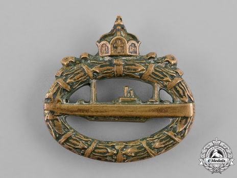 Submarine War Badge, by W. Schott (unmarked) Obverse