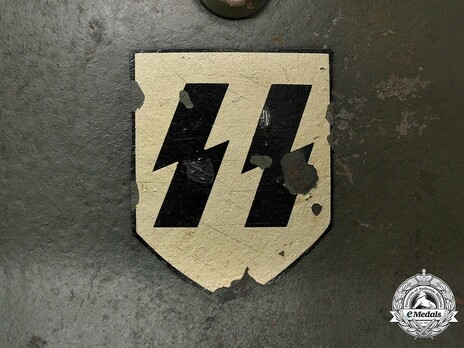 Waffen-SS Single Decal Steel Helmet M40 Decal