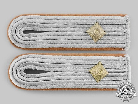 German Army Construction Oberleutnant Shoulder Boards Obverse