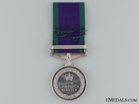 Silver Medal (with "NORTHERN IRELAND" clasp) Reverse