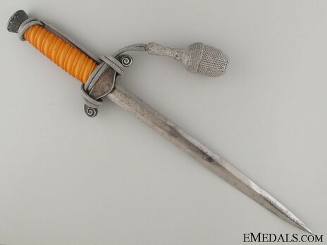 German Army Unmarked Orange Grip Officer’s Dagger Reverse