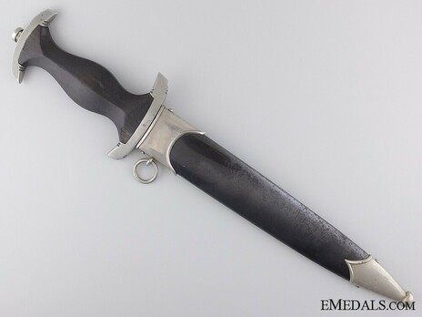 Allgemeine SS M33 Early Pre-RZM Mark Service Dagger (by Carl Eickhorn) Reverse in Scabbard