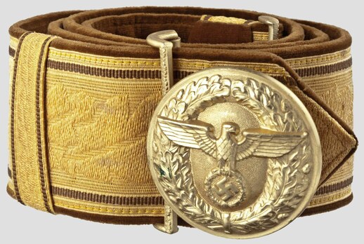 NSDAP Brocade Dress Belt Strap Obverse