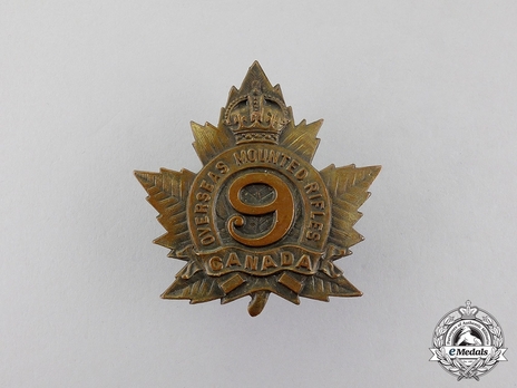 9th Mounted Rifle Battalion Other Ranks Cap Badge Obverse