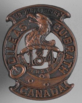 134th Infantry Battalion Other Ranks Collar Badge Obverse