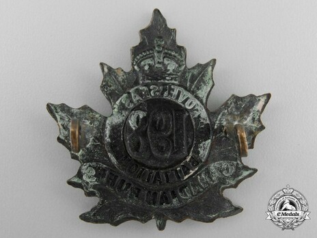 198th Infantry Battalion Other Ranks Cap Badge Reverse