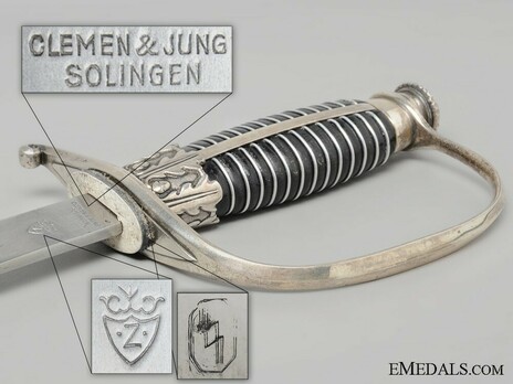 Allgemeine SS Officer Sword Hilt Detail Reverse